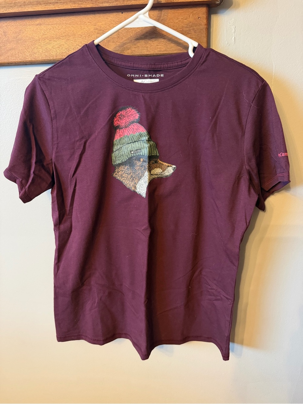 Columbia Maroon Omni-Shade Short Sleeve Tee